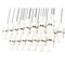 Z-Lite Cayden Linear Chandelier, 23-Light, 18 In.W x 54 In.L x 16.75 In.H, Brushed Nickel/Clear 1946P-23L-BN - alternate 7